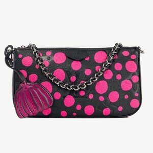 Louis Vuitton x Yayoi Kusama Multi Pochette Accessoires Black & Fuchsia Bag